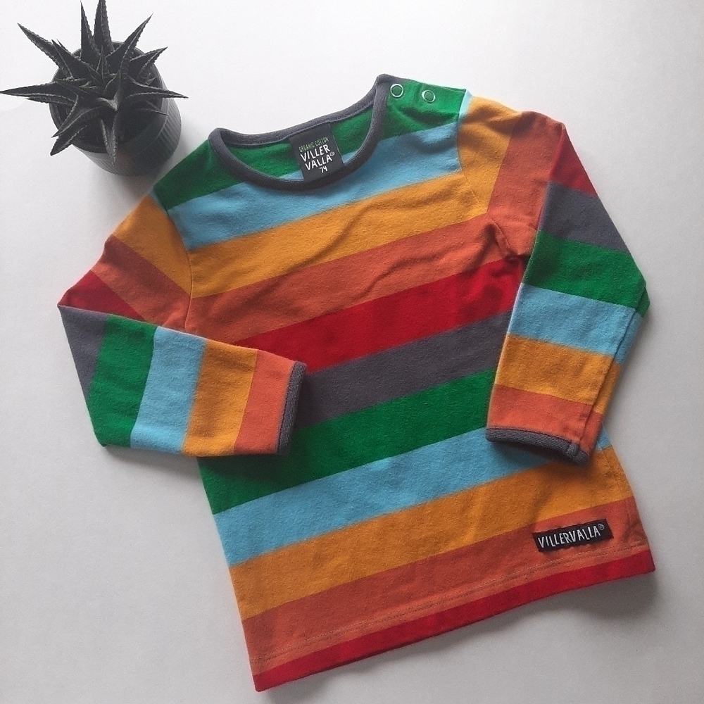 Villervalla organic cotton long sleeve shirt size 6-9 months